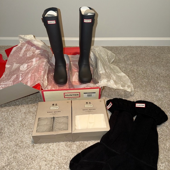 Hunter Boots & Socks Set